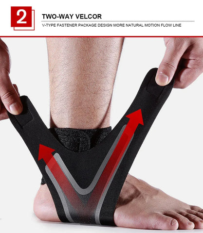 AOLIKES Ankle Support Brace,Elasticity Free Adjustment Protection Foot Bandage,Sprain Prevention Sport Fitness Guard Band - Zen Fit Plus