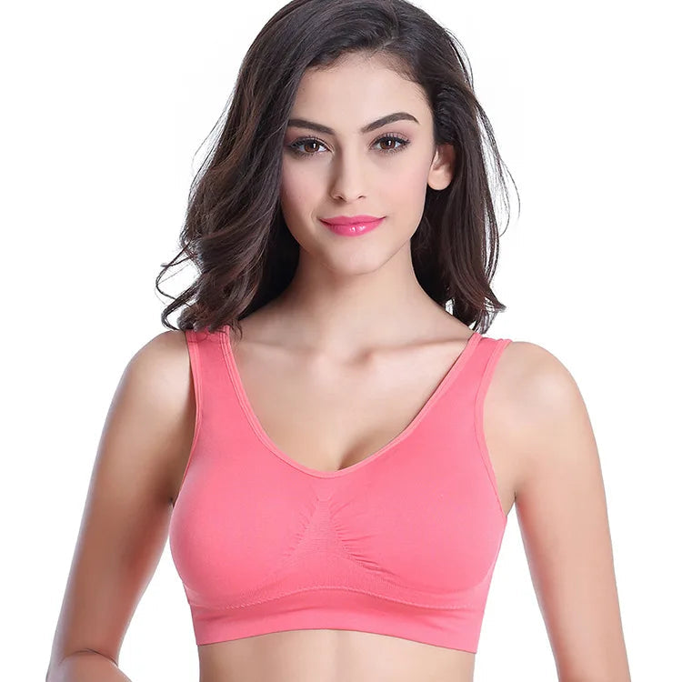 Women Sport Yoga Bra Running Vest Gym Workout Underwear Padded Crop Tops Female Sportswear Brassiere Push Up Fitness Bras Zen Fit Plus
