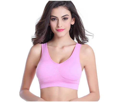 Women Sport Yoga Bra Running Vest Gym Workout Underwear Padded Crop Tops Female Sportswear Brassiere Push Up Fitness Bras Zen Fit Plus