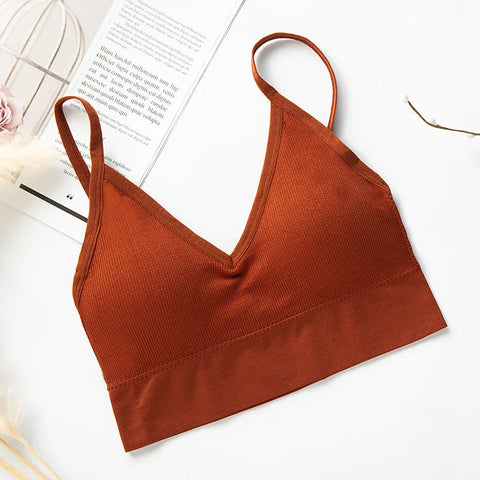 Women Sexy Crop Tops Tube Top Bra Female Streetwear Sleeveless Camis Seamless Sport Lingerie Tee Crop Top Bandeau Top Tanks Zen fit plus