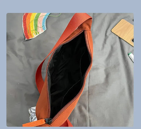 Solid Color Chest Bag For Women Large Capacity Travel Crossbody Female Half Moon Belt Bag Ladies Daily Street Fanny Packs 2024 - Zen Fit Plus