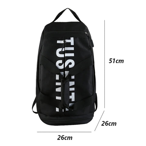 Large Capacity Sport Gym Bag Women Fitness Backpack Waterproof Multi-Functional Shoes Warehouse Travel Pack Sports Shoulder Bags Zen fit plus