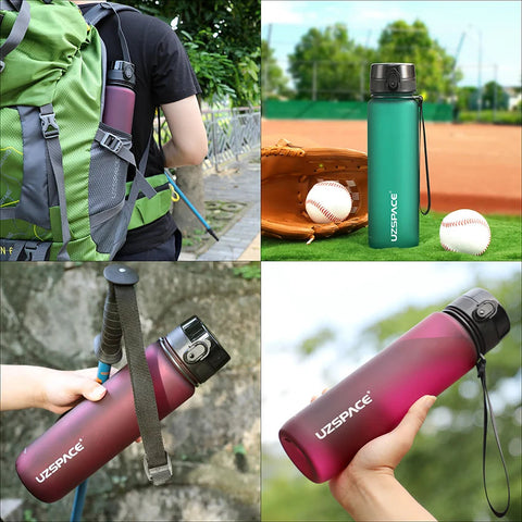 500/800/1000ml Sports Water Bottle Portable Leakproof Shaker Drinkware Outdoor Tour Gym Fitness Cup Tritan Plastic Jugs BPA Free Zen fit plus
