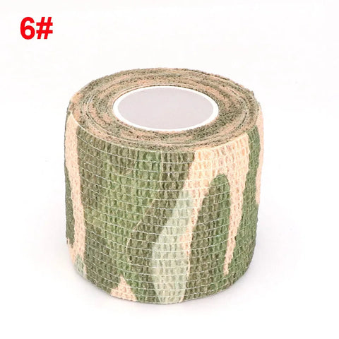 4.8m Camouflage Elastic Bandage Wrap Tape Hunt Disguise Self Adhesive Sports Protector Knee Finger Ankle Athletic Bands Zen fit plus