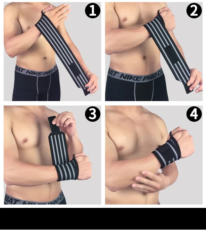 Weight Lifting Elastic Wristband Breathable Wrist Wraps Bandage for Gym Fitness Weightlifting Powerlifting Wrist Brace Support - Zen Fit Plus