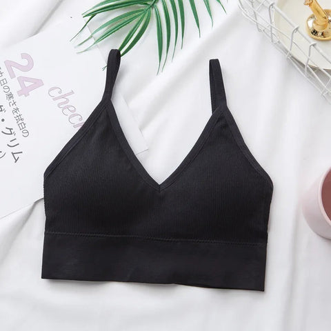 Women Sexy Crop Tops Tube Top Bra Female Streetwear Sleeveless Camis Seamless Sport Lingerie Tee Crop Top Bandeau Top Tanks Zen fit plus