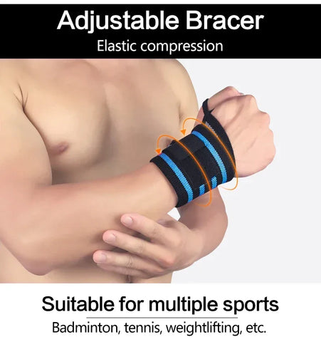 Weight Lifting Elastic Wristband Breathable Wrist Wraps Bandage for Gym Fitness Weightlifting Powerlifting Wrist Brace Support - Zen Fit Plus