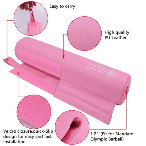 Hip Thrusts Barbell Squat Pad Non-Slip with Thick Foam PU Leather Padding Neck Shoulders Protective Gym Weightlifting Training Zen fit plus