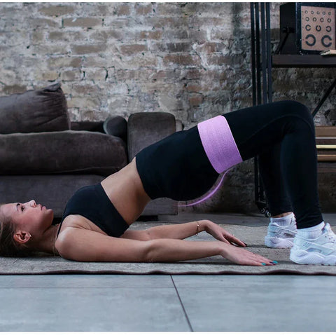 Hip Fitness Resistance Bands Exercise Workout Set Fabric Loop Yoga Booty Bands 3-Piece For Leg Thigh Butt Squat Glute Equipment - Zen Fit Plus