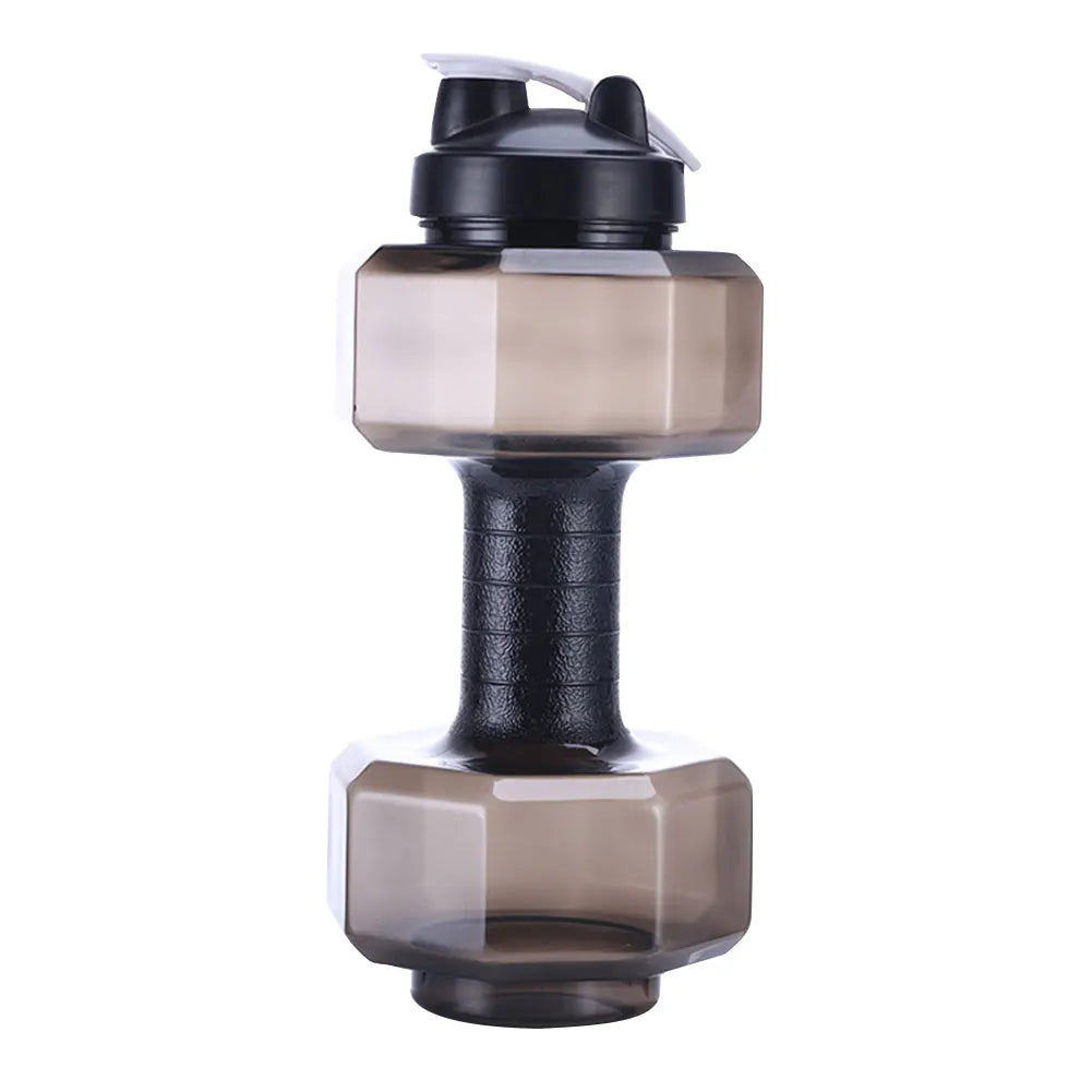 2.6L Large Capacity Dumbbells Cold Water Bottle Outdoor Running Bicycle Cycling Gym Fitness Sport Shaker Leak-proof Kettle Zen fit plus