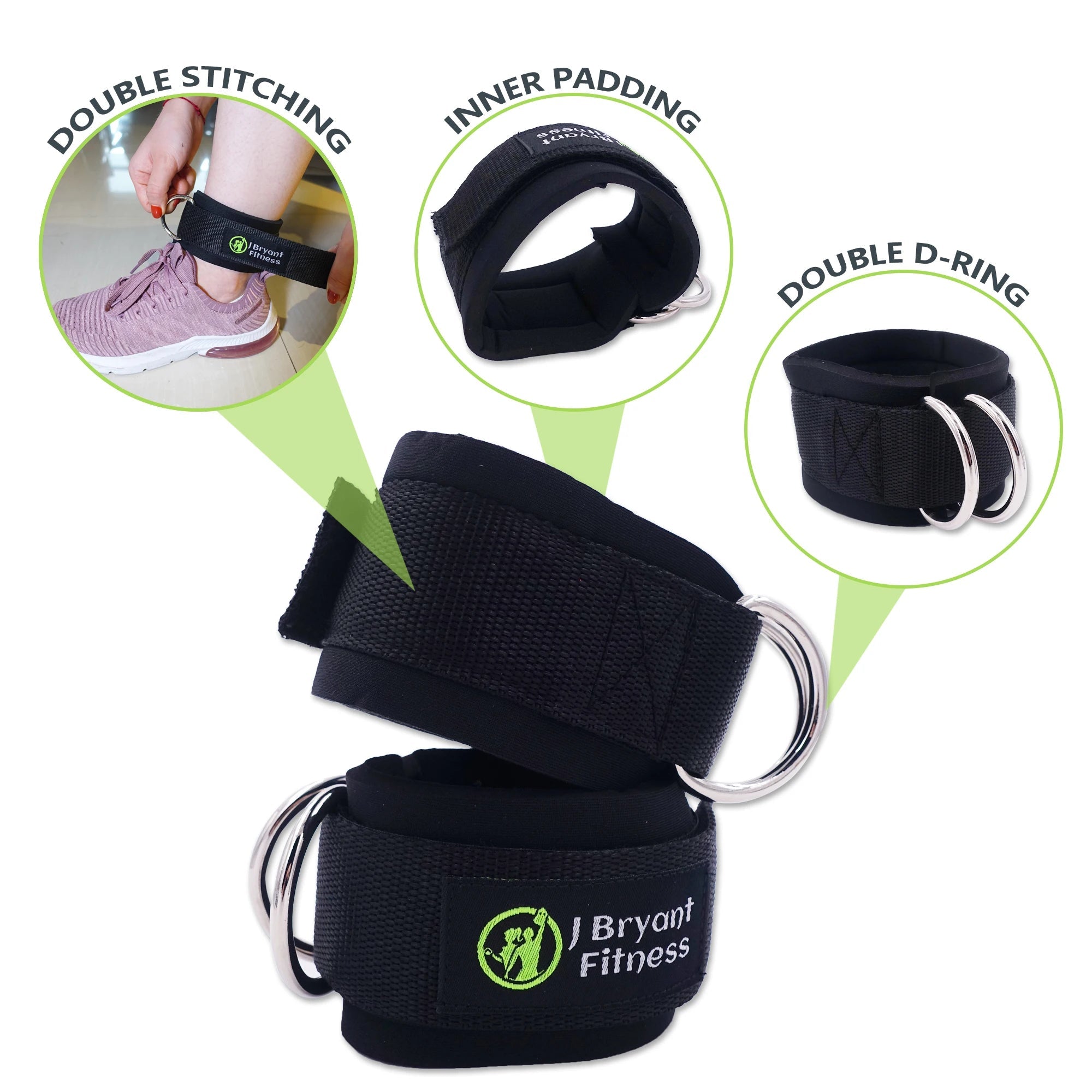 Barbell Pad Set with Carry Bag Weightlifting Wrist Wrap and Gym Ankle Straps for Lunges Hip Thrusts Powerlifting Deadlift Zen fit plus