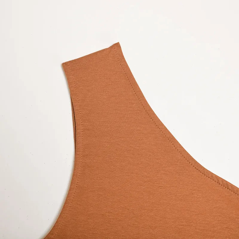 Women Sports Tank Tops Sexy Crop Tops Vest Casual Female One Shoulder Summer Outfits Tops Fitness Elastic - Zen Fit Plus