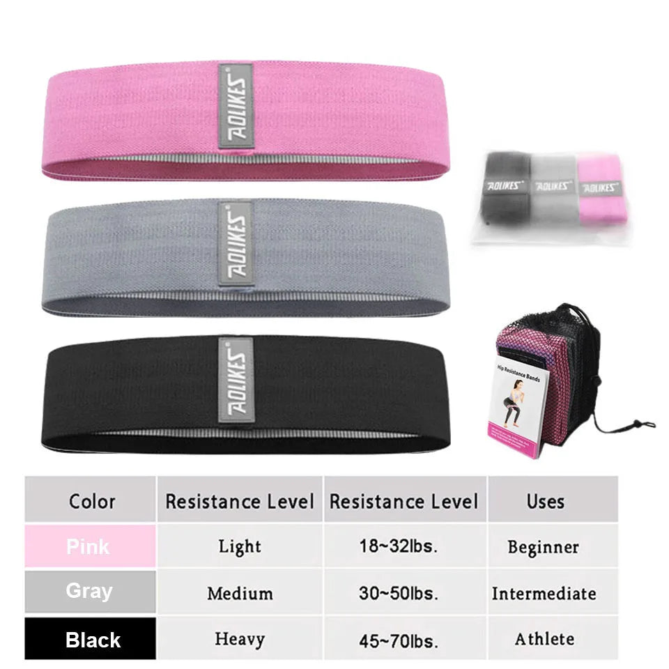 AOLIKES New Fitness Long Resistance Bands Workout Fabric Set Exercise Elastic Booty Bands For Pull Up Woman Assist Leg Zen fit plus