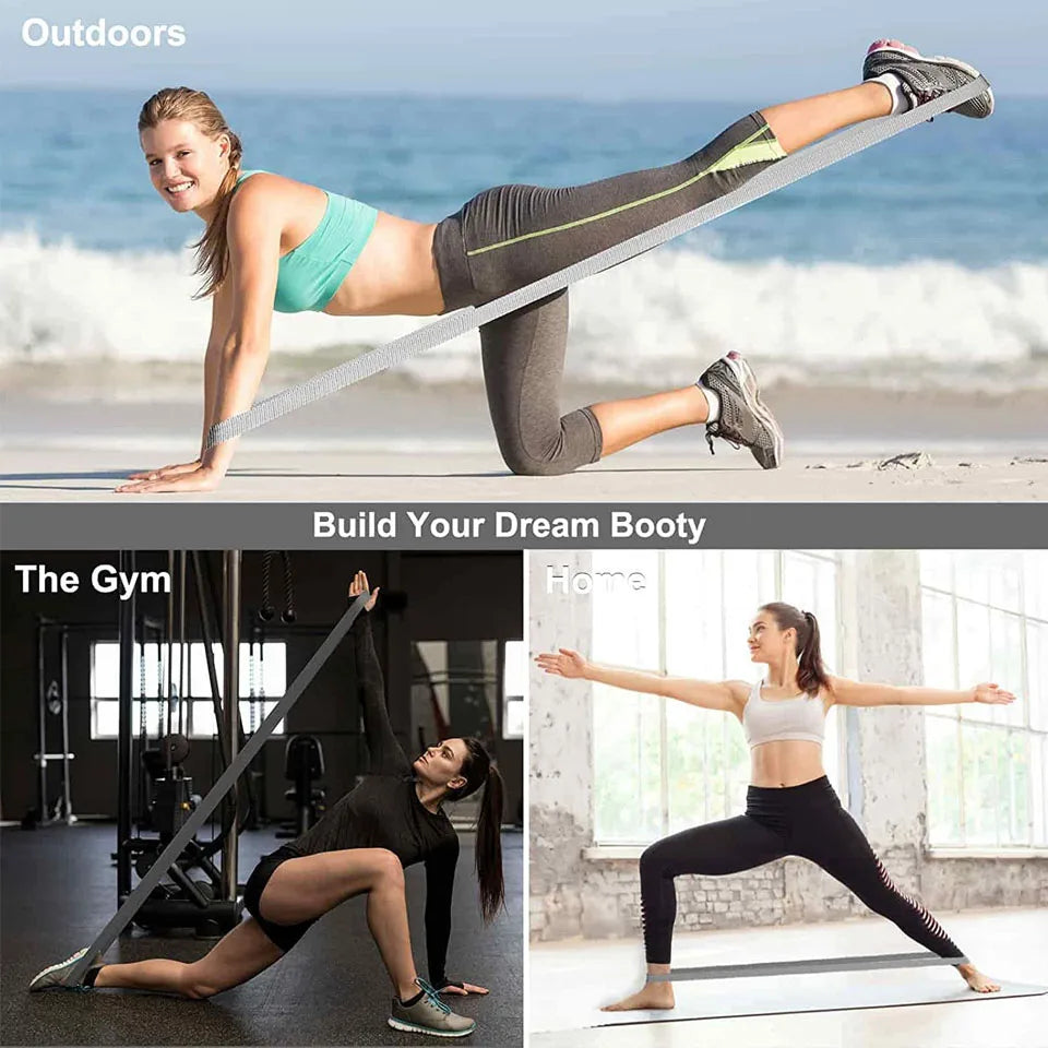 AOLIKES New Fitness Long Resistance Bands Workout Fabric Set Exercise Elastic Booty Bands For Pull Up Woman Assist Leg Zen fit plus