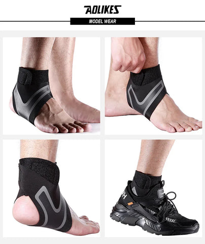 AOLIKES Ankle Support Brace,Elasticity Free Adjustment Protection Foot Bandage,Sprain Prevention Sport Fitness Guard Band - Zen Fit Plus