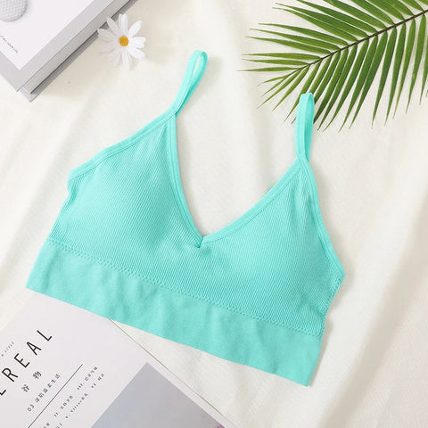 Women Sexy Crop Tops Tube Top Bra Female Streetwear Sleeveless Camis Seamless Sport Lingerie Tee Crop Top Bandeau Top Tanks Zen fit plus