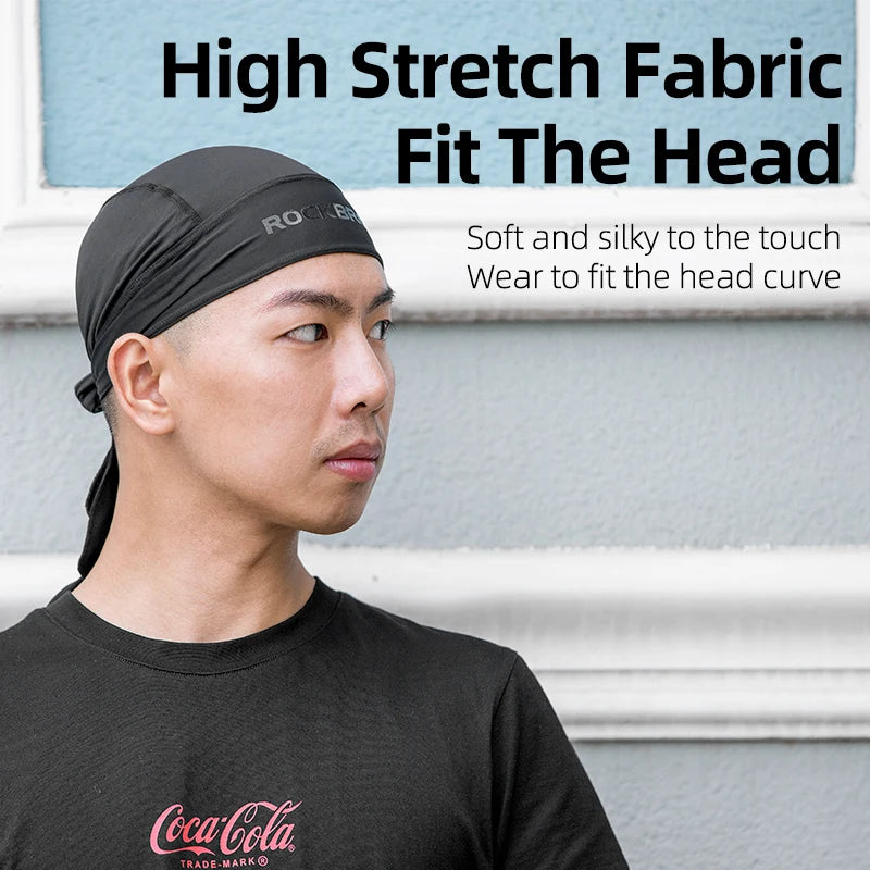 ROCKBROS Cycling Bicycle Bandana Breathable Wicking Elasticity Men Women Outdoor Running Hiking Sunscreen Cap Headwear Headband Zen fit plus