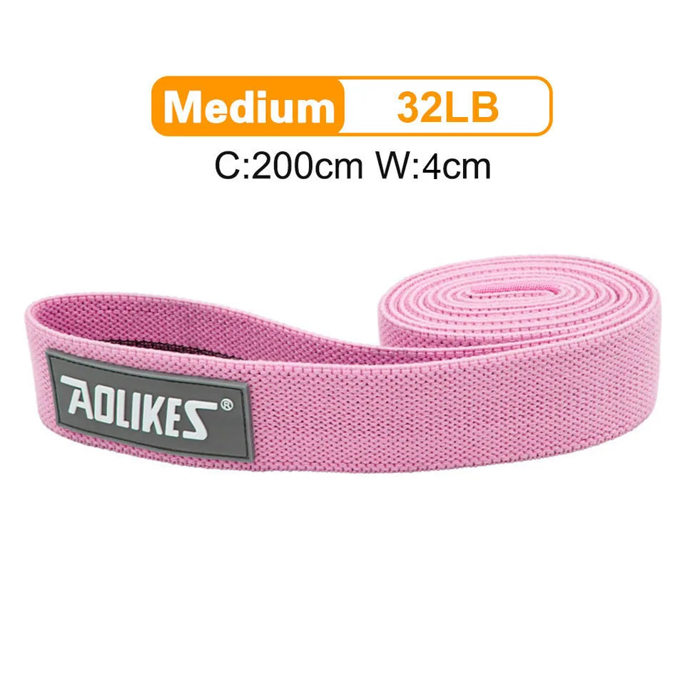 AOLIKES New Fitness Long Resistance Bands Workout Fabric Set Exercise Elastic Booty Bands For Pull Up Woman Assist Leg Zen fit plus