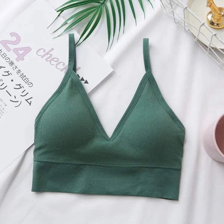 Women Sexy Crop Tops Tube Top Bra Female Streetwear Sleeveless Camis Seamless Sport Lingerie Tee Crop Top Bandeau Top Tanks Zen fit plus