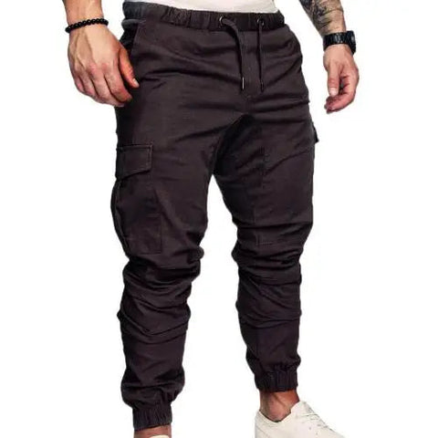 50%HOT2022 New Men's Casual Jogging Pants Solid Color Pocket Pants Sports Pants Men's Trousers Street Hip Halen Jogging Pants Zen fit plus