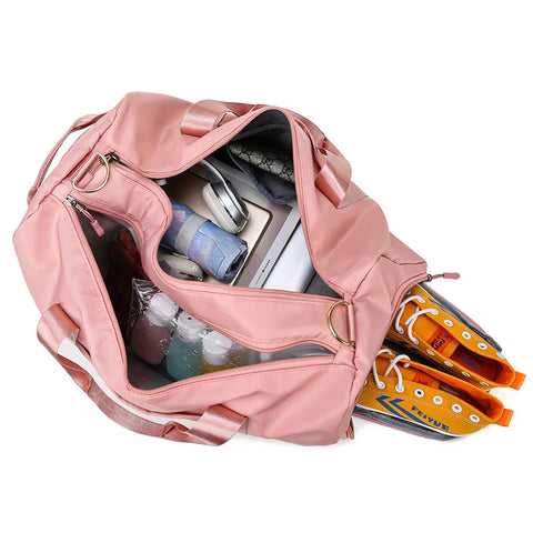 Gym Bag Men Women Training Fitness Swim Travel Luggage Handbag Yoga Shoulder Pack Shoes Storage Waterproof Dry Wet Separation Zen fit plus
