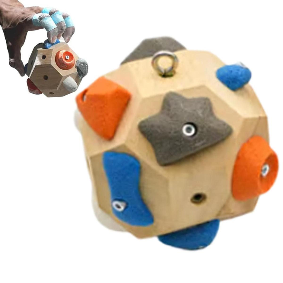 Finger Climbing Training Ball – Handmade Grip Strengthener Tool to Enhance Finger Muscle Power, Accuracy and Rock Climbing Performance