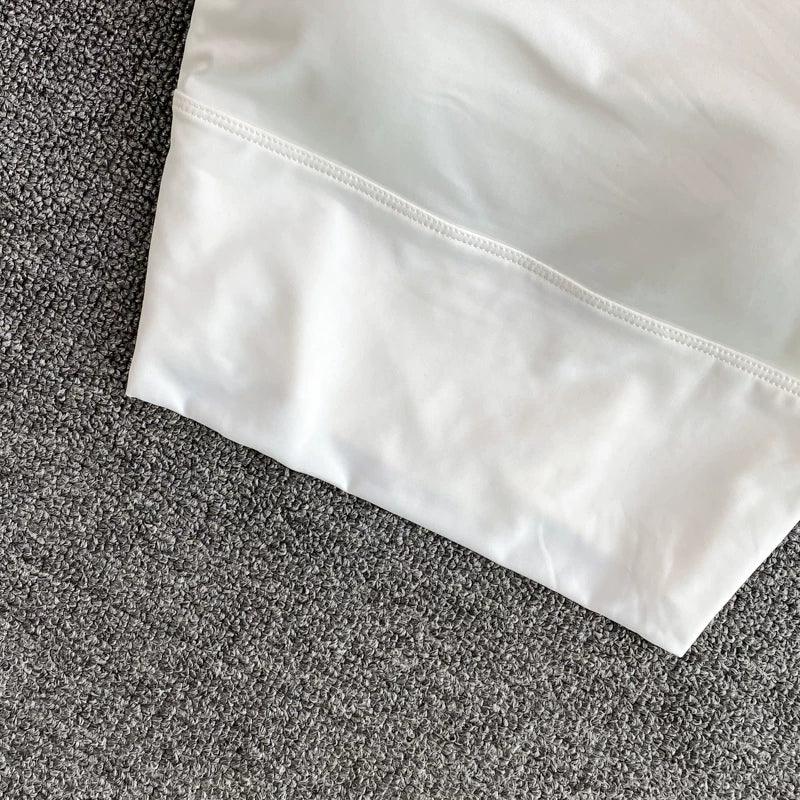 Women Crop Tops Sexy Solid Color Camisole Ice Silk Tube Top Seamless Sports Tank Top Wireless Underwear Padded Bra Bralette Vest - Zen Fit Plus