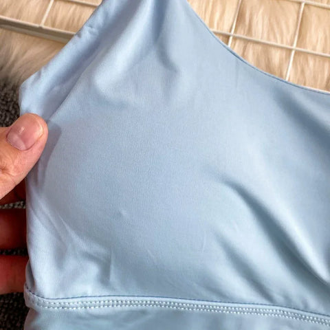 Women Crop Tops Sexy Solid Color Camisole Ice Silk Tube Top Seamless Sports Tank Top Wireless Underwear Padded Bra Bralette Vest - Zen Fit Plus