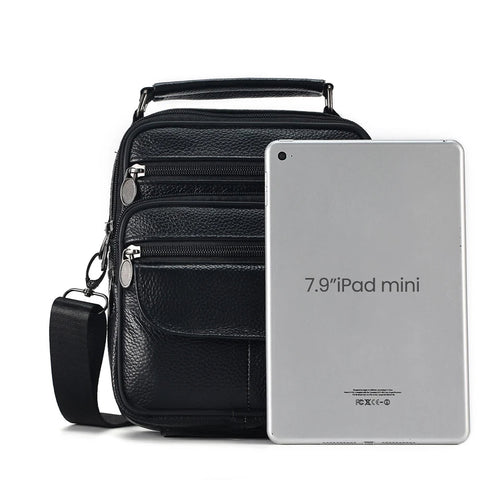 JOYIR Men Genuine Leather Crossbody Bags Messenger Bag for Male Trendy Shoulder Bags Casual Travel Sling Bag Handbags Zen fit plus