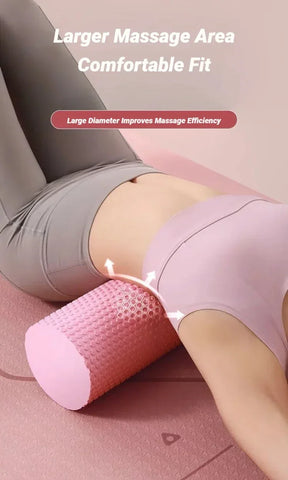 Hexagonal Yoga Roller: Round EVA Foam Cylinder for Pilates & Enhanced Home Workouts (Diameter 9.5cm, Length 29.7cm) - Zen Fit Plus