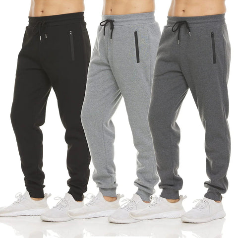 Unisex Sweatpants Side Zipper Pockets Men Joggers Track Pants Elastic Waist Sport Casual Trousers Baggy Fitness Gym Clothing Zen fit plus
