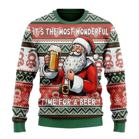 Fashion Beer Ugly Christmas Sweater For Women Clothes Hip Hop Bar Party Men Sweatshirts Casual Male Pullovers Beers Tracksuit Zen Fit Plus