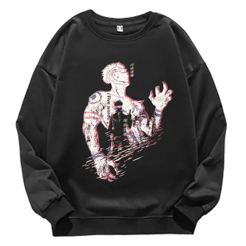 Jujutsu Kaisen Anime round Neck Long Sleeve Sweatshirt Unisex Cotton Printed T-Shirt Virtual Two-Dimensional Cultural Apparel Zen Fit Plus