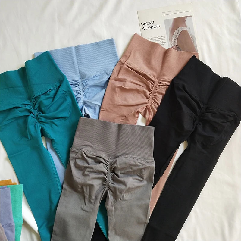 Seamless Sport Yoga High Waist Pants Leggings Sport See Through Yoga Gym Running Quick Dry Pants Scrunch Butt Pants Zen fit plus