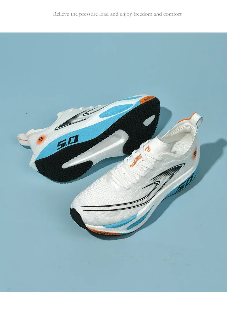 Unisex 2025 Full Carbon Plate Running Shoes Professional Marathon Racing Lightweight Bounce Cushion Breathable Sports Sneakers - Zen Fit Plus