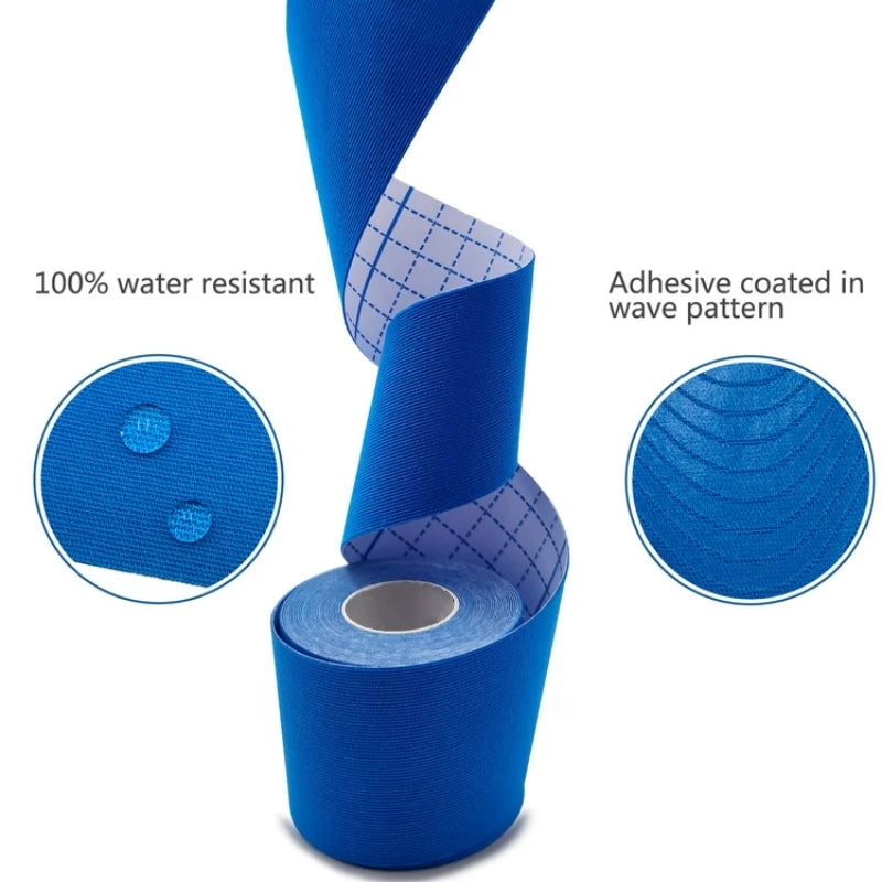 4 rolls Kinesiology Sport Tape 5CM Gym Protection Muscle Knee Pain Relief Sport Adhesive for Fitness Soccer Ankle Knee Pads Zen fit plus