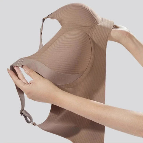 Women's Seamless Underwear, Thin Style, Large Breasts, Small Breasts, No Wires, Pull-up And Anti-sagging Large Size Bra Zen Fit Plus