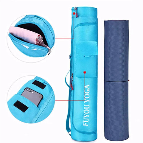 Gym Outdoor Large Capacity Waterproof Sports Bag Multifunction Pocket Yoga Mat Bag Carrier Knapsack Fitness Bag Yoga Mat Holder Zen fit plus