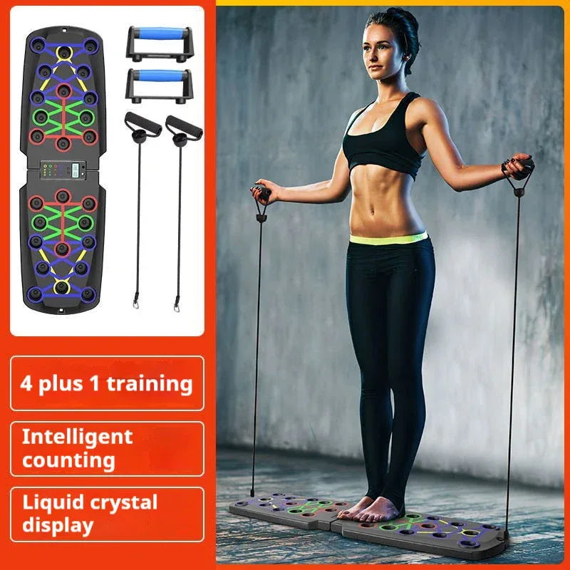 Foldable Multi-Functional Push Up Board Chest Abs Training Equipment Portable Home Gym Fitness Tool for Men Core Workout - Zen Fit Plus