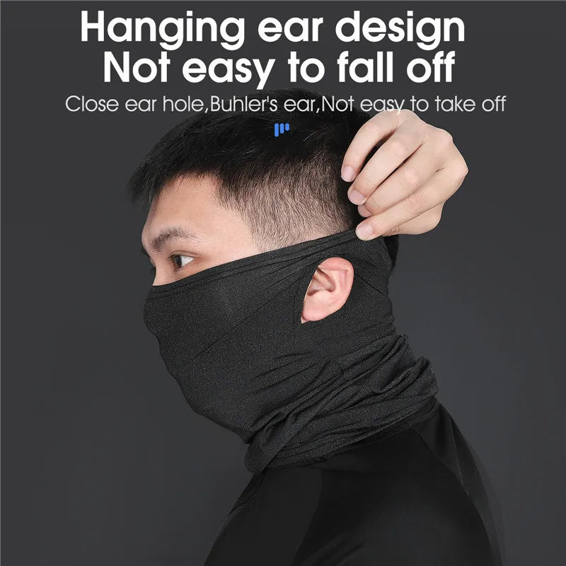 WEST BIKING Breathable Summer Cycling Headwear Ice Silk Anti UV Face Cover Outdoor Sport Running Scarf Dustproof Men Women Mask Zen fit plus