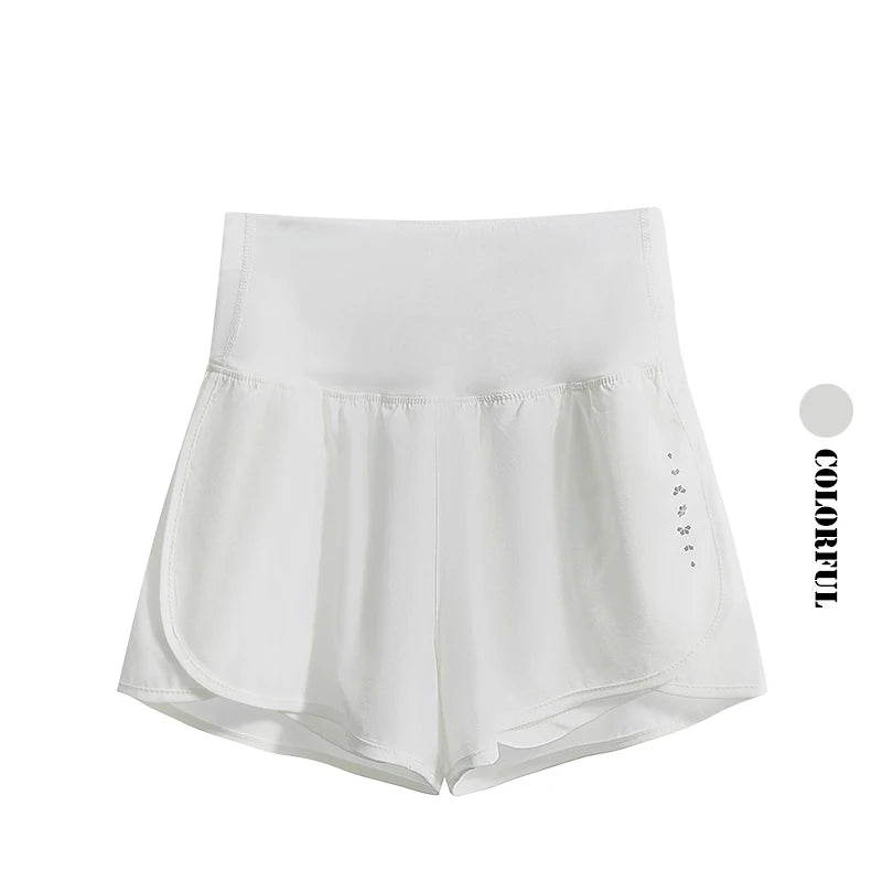 DRUR Running Short Women Gym Shorts 2 in 1Elastic Waist Shorts With Pocket Female Tennis Sportswear Fitness Clothes Jogger Pant Zen fit plus