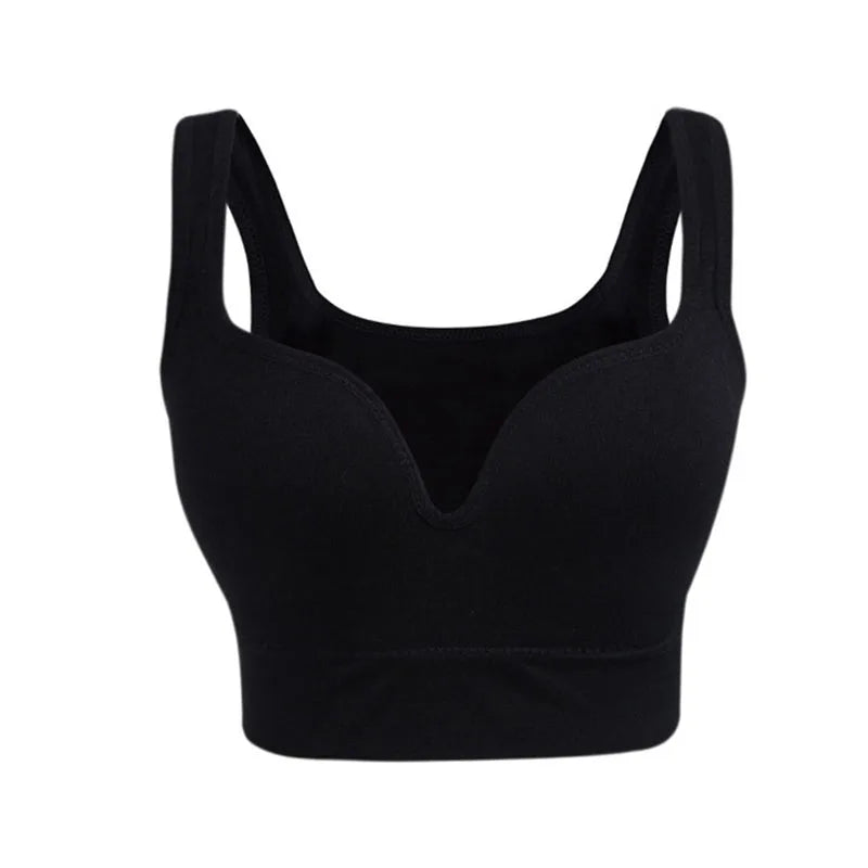Women Wireless Sports Bra Fitness Running Vest Gym Workout Underwear Padded Tops Bralette Breathable Brassiere Push Up Bras Zen fit plus