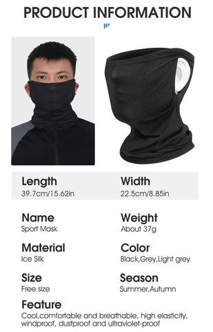 WEST BIKING Breathable Summer Cycling Headwear Ice Silk Anti UV Face Cover Outdoor Sport Running Scarf Dustproof Men Women Mask - Zen Fit Plus