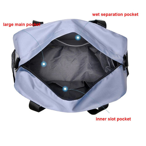 Large Fitness Bag Sports Handbag Women Dry Wet Shoes Pocket Single Shoulder Crossbody Swimming Yoga Gym Travel Backpack Duffel Zen fit plus