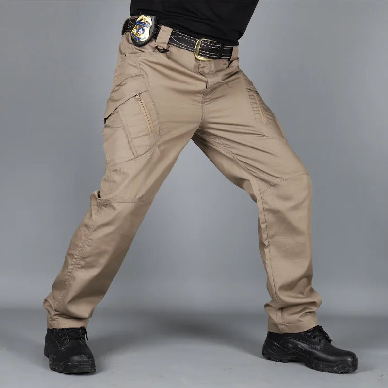 Summer Military Tactical Cargo Pants Casual Trousers Men Wear-resisting Multi-Pockets Quick Dry Outdoor Hiking Work Trousers Men Zen fit plus