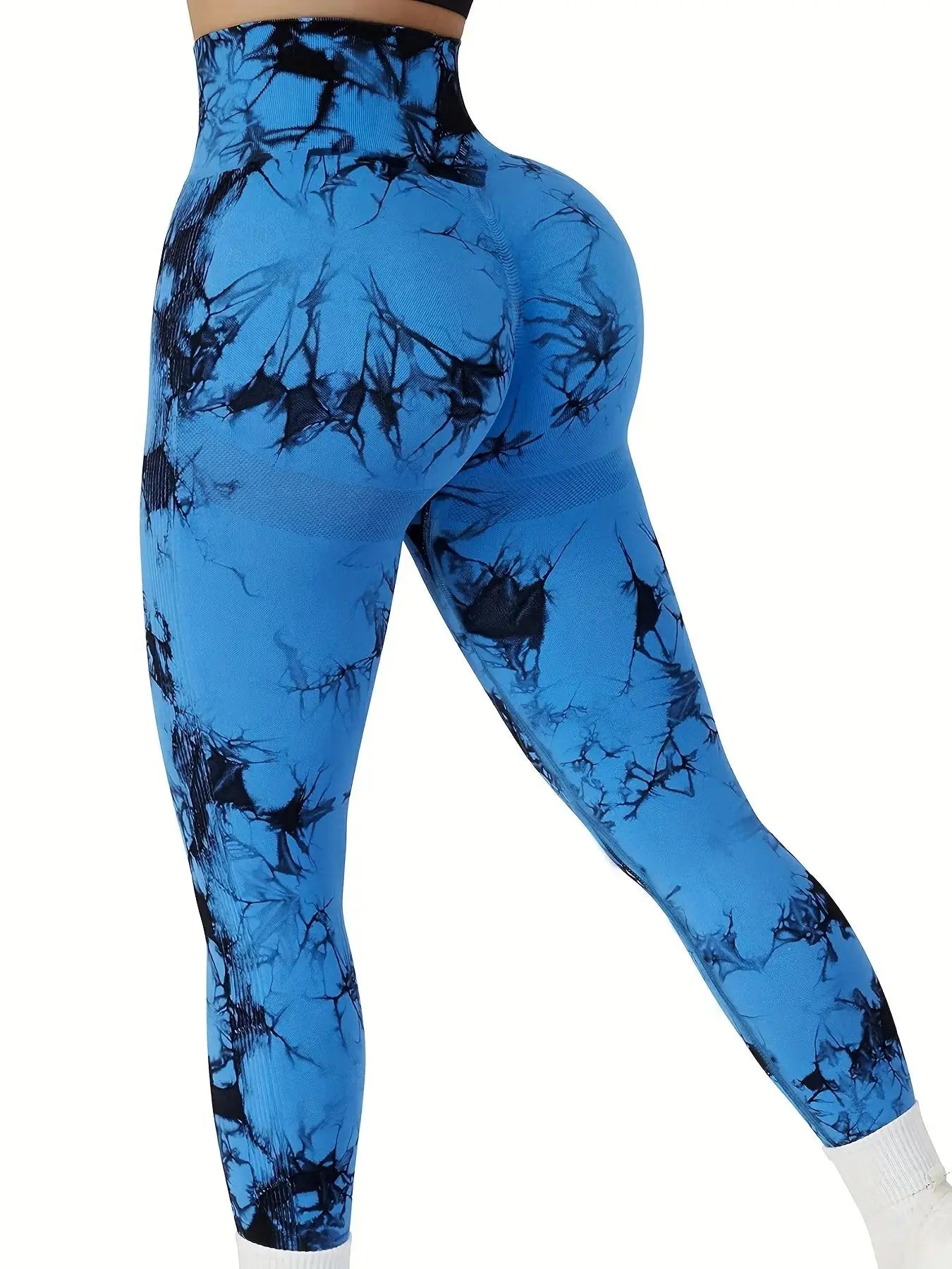 Women's Tie-Dye Seamless Peach Butt High Waist Butt Pants Stretch Fitness Yoga Pants Zen fit plus