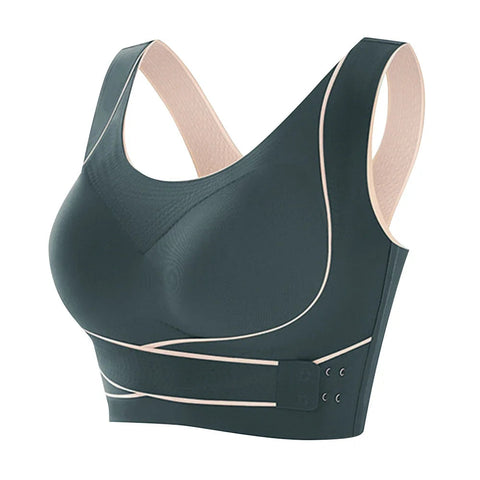 Sports Bra Front Adjustable Buckle Wireless Padded Comfy Gym Yoga Underwear Breathable Workout Fitness Top Low Intensity Women Zen Fit Plus