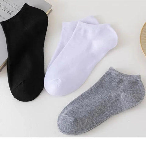 10 Pairs Women/Men Boat Socks Invisible Low Cut Silicone Non-slip Summer No-show Ankle Socks Solid Color Casual Breathable Zen fit plus
