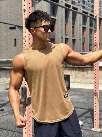 2025 Summer New Trend Men tank top Pullover Round Neck Mesh Bottom Shirt Sports Fitness Top Sleeveless Vest Quick Dry undershirt - Zen Fit Plus