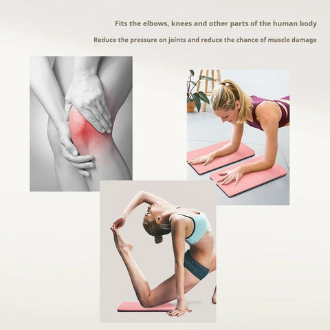 1Pair Non-slip Thick Yoga Mat Portable Small Exercise Mat Home Fitness Equipment Accessories Abdominal Wheel Assist Elbow Pads Zen fit plus